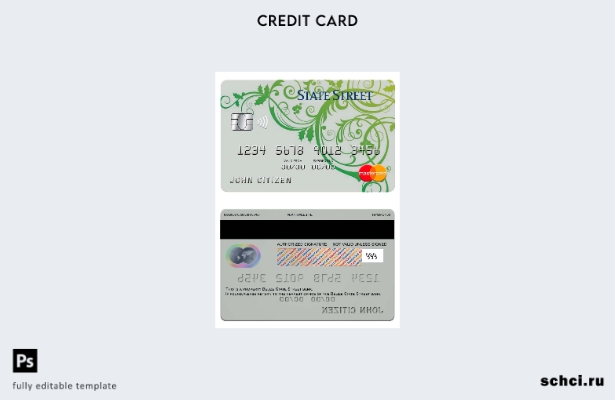 цифровая загрузка шаблона Mastercard банка Belize State Street